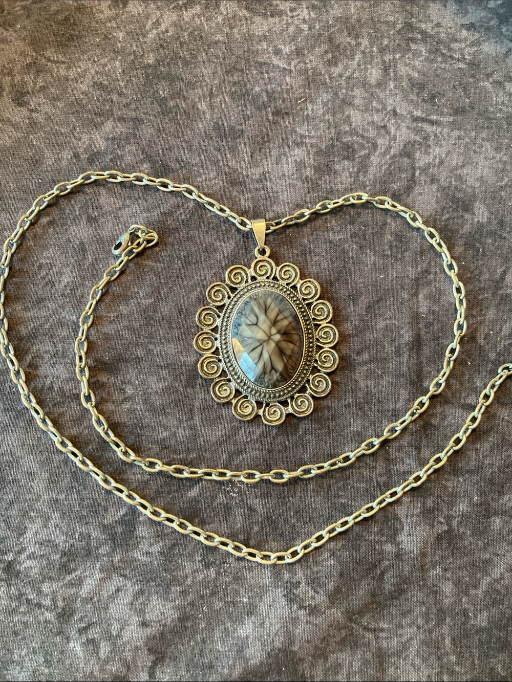Vintage Inspired Large Oval Pendant Necklaces